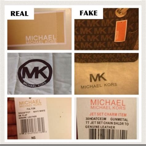 real vs fake michael kors sales tag|michael kors real logo.